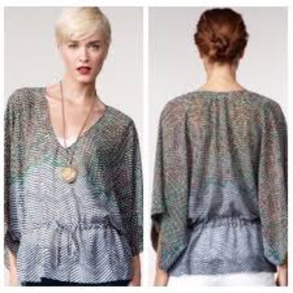 CAbi Tops - Patterned Sheer Blouse | CAbi